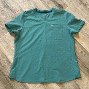 Fabletics Vital Flex 1-Pocket
Scrub V-neck Top Teal Women’s Size Medium